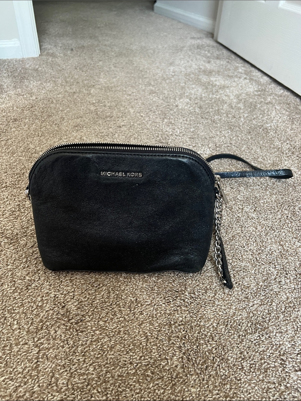 Michael Kors Black Leather Purse Crossbody